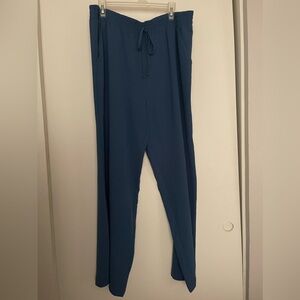 Floor Length, Flowy Blue Pants